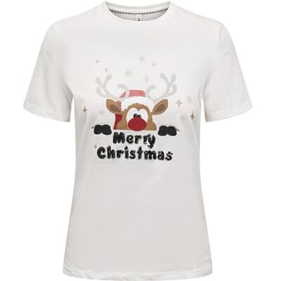 ONLY Onlxmas Life Yrsa Christmas S/S Top JRS ONLY Onlxmas Life Yrsa Christmas S/S Top JRS