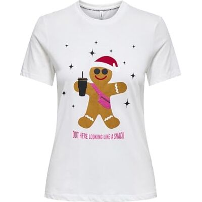 ONLY Onlxmas Life Yrsa Christmas S/S Top JRS ONLY Onlxmas Life Yrsa Christmas S/S Top JRS