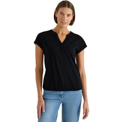 Cecil Kurzarm Shirt im Tunika-Look Black XS Cecil Kurzarm Shirt im Tunika-Look Black XS