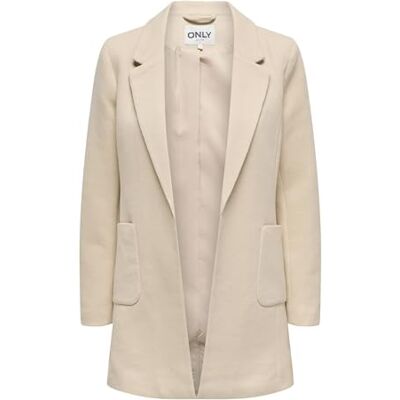ONLY Damen Onlbaker-linea L/S Coatigan Cc Pnt Mantel, Irish Cream/Detail:WHITE MELANGE, S EU ONLY Damen Onlbaker-linea L/S Coatigan Cc Pnt Mantel, Irish Cream/Detail:WHITE MELANGE, S EU