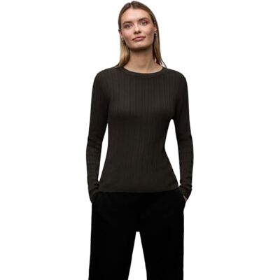 Street One Pullover mit Rippstruktur Darkest Brown 46 Street One Pullover mit Rippstruktur Darkest Brown 46