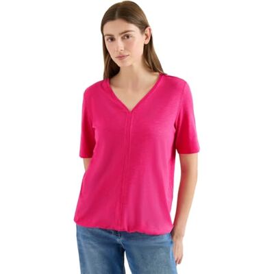 Cecil Kurzarm T-Shirt im Tunika-Look Beetroot pink S Cecil Kurzarm T-Shirt im Tunika-Look Beetroot pink S