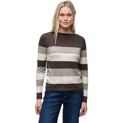 Street One Gestreifter Pullover Nomad Brown Mel. 46 Street One Gestreifter Pullover Nomad Brown Mel. 46