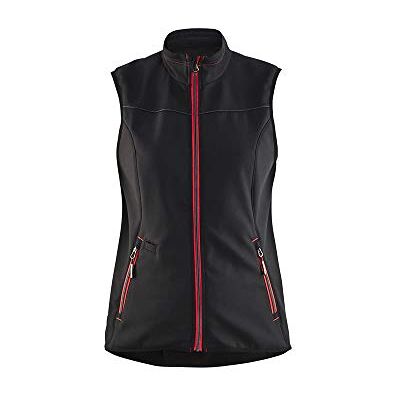 BLÅKLÄDER Blaklader 385125169956XS Damen Softshell Weste, Schwarz/Rot, Größe XS BLÅKLÄDER Blaklader 385125169956XS Damen Softshell Weste, Schwarz/Rot, Größe XS