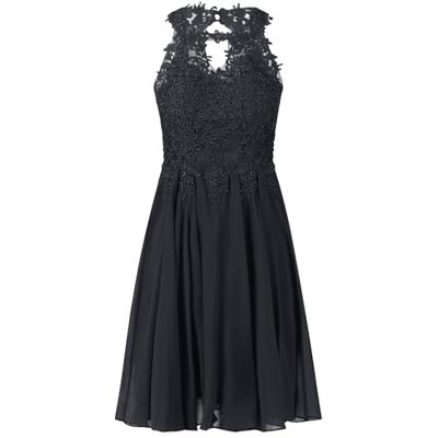 Apart Damen Spitze Cocktailkleid, ärmelloses Partykleid, knielanges Chiffonkleid, Rückenausschnitt, bequemes Abendkleid, Elegantes Hochzeitskleid & Sommerpartykleid Apart Damen Spitze Cocktailkleid, ärmelloses Partykleid, knielanges Chiffonkleid, Rückenausschnitt, bequemes Abendkleid, Elegantes Hochzeitskleid & Sommerpartykleid