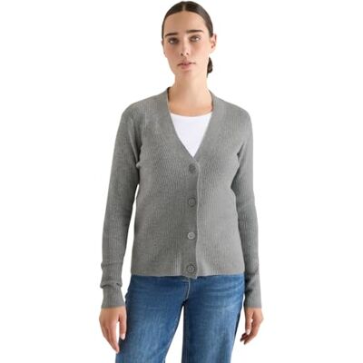 Cecil Cardigan mit Strukturdetail Sporty Grey Melange M Cecil Cardigan mit Strukturdetail Sporty Grey Melange M