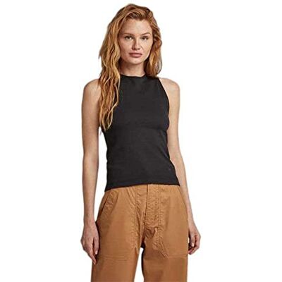 G-STAR RAW Damen Racer Slim Tanktop, Schwarz (dk Black D23132-D275-6484), M G-STAR RAW Damen Racer Slim Tanktop, Schwarz (dk Black D23132-D275-6484), M