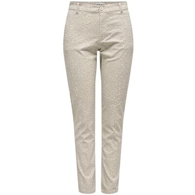 ONLY Damen Onlsura Mw Stud Chino Pant PNT, Humus, M / 32L ONLY Damen Onlsura Mw Stud Chino Pant PNT, Humus, M / 32L