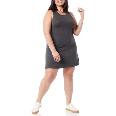 Amazon Damen Tanktop-Swingkleid (erhältlich in Übergröße), Dunkelgrau Meliert, XXL Amazon Damen Tanktop-Swingkleid (erhältlich in Übergröße), Dunkelgrau Meliert, XXL