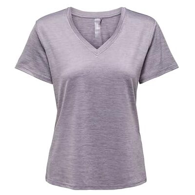 ONLY Damen Onpcore Life Vn Ss Reg Tee Noos, Gray Ridge, S ONLY Damen Onpcore Life Vn Ss Reg Tee Noos, Gray Ridge, S