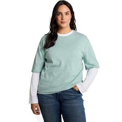 TOM TAILOR Plussize Kurzarm-Pullover mit Kaschmir TOM TAILOR Plussize Kurzarm-Pullover mit Kaschmir