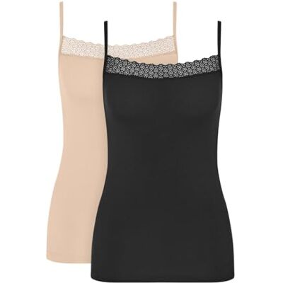 Triumph Feel of Modal Spaghetti Top C2P Black Combination Triumph Feel of Modal Spaghetti Top C2P Black Combination