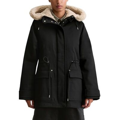 Marc O' Polo Marc OߴPolo Denim Damen Parka mit Kapuze Oversize Fit, Schwarz (Black), M Marc O' Polo Marc OߴPolo Denim Damen Parka mit Kapuze Oversize Fit, Schwarz (Black), M