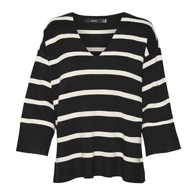VERO MODA VMSABA 3/4 V-NCK Stripe Pullover GA NOOS VERO MODA VMSABA 3/4 V-NCK Stripe Pullover GA NOOS