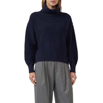 S. Oliver Damen Pullover mit Rollkragen 2172631 Blue 46 S. Oliver Damen Pullover mit Rollkragen 2172631 Blue 46