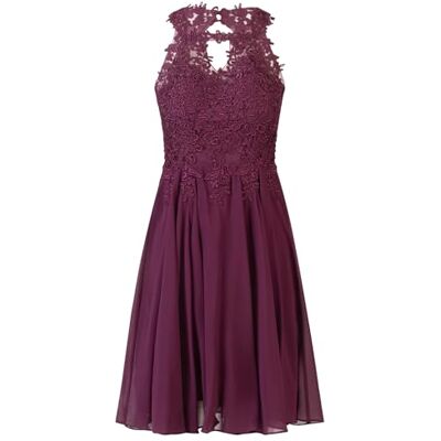 Apart Damen Spitze Cocktailkleid, ärmelloses Partykleid, knielanges Chiffonkleid, Rückenausschnitt, bequemes Abendkleid, Elegantes Hochzeitskleid & Sommerpartykleid Apart Damen Spitze Cocktailkleid, ärmelloses Partykleid, knielanges Chiffonkleid, Rückenausschnitt, bequemes Abendkleid, Elegantes Hochzeitskleid & Sommerpartykleid