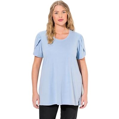 Ulla Popken , Damen, große Größen, T-Shirt mit drapiertem Arm,A-Line Ulla Popken , Damen, große Größen, T-Shirt mit drapiertem Arm,A-Line