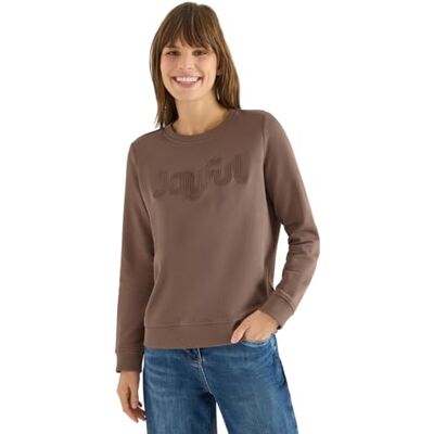 Cecil Sweatshirt mit Stickerei urban Taupe M Cecil Sweatshirt mit Stickerei urban Taupe M