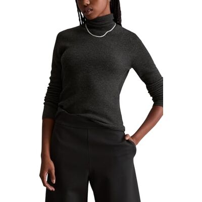 Marc O' Polo Marc OߴPolo Denim Damen Pullover mit Rollkragen warm, Grau (Anthra Melange), XXS Marc O' Polo Marc OߴPolo Denim Damen Pullover mit Rollkragen warm, Grau (Anthra Melange), XXS