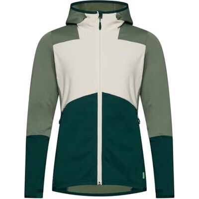 VAUDE Damen Fleece Jacke Monviso Hooded Grid Fleece Jacket, elastisch, warm, feuchtigkeitsregulierend und schnelltrocknend, Passform: Slim fit, deep pond, 34 VAUDE Damen Fleece Jacke Monviso Hooded Grid Fleece Jacket, elastisch, warm, feuchtigkeitsregulierend und schnelltrocknend, Passform: Slim fit, deep pond, 34