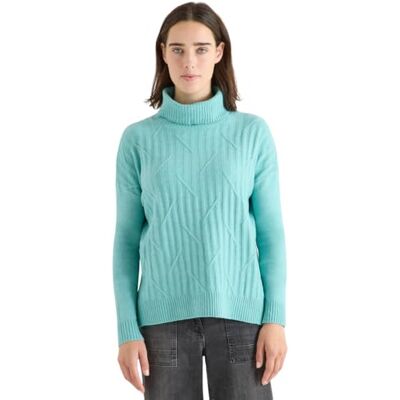 Cecil Struktur Rollkragenpullover Foam Blue Melange L Cecil Struktur Rollkragenpullover Foam Blue Melange L