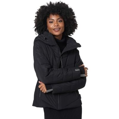 MARIKOO Winterjacke Damen (XS-3XL) Wasserabweisend, Warm, Kapuze abnehmbar, Winddicht Steppjacke, Frauen Stehkragen, 4 Taschen, verlängerter Zipper MARIKOO Winterjacke Damen (XS-3XL) Wasserabweisend, Warm, Kapuze abnehmbar, Winddicht Steppjacke, Frauen Stehkragen, 4 Taschen, verlängerter Zipper