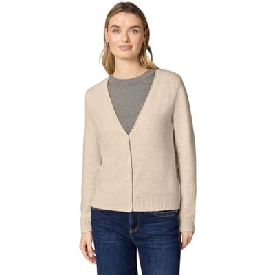 Street One Kuscheliger V-Neck Cardigan Cotton beige Mel. 34 Street One Kuscheliger V-Neck Cardigan Cotton beige Mel. 34