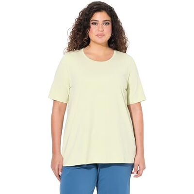 Ulla Popken Damen große Größen Übergrößen Plus Size T-Shirt, A-Linie, Rundhalsausschnitt, Halbarm Pistazie 62+ 807264407-62+ Ulla Popken Damen große Größen Übergrößen Plus Size T-Shirt, A-Linie, Rundhalsausschnitt, Halbarm Pistazie 62+ 807264407-62+