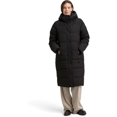 TOM TAILOR Damen 1047532 Puffer-Mantel Mit Abnehmbarer Kapuze, 14482 Deep Black, L EU TOM TAILOR Damen 1047532 Puffer-Mantel Mit Abnehmbarer Kapuze, 14482 Deep Black, L EU