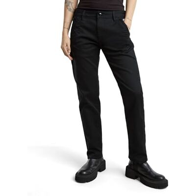 G-STAR Women's Kate Boyfriend Chino Pants, Black, 24W x 28L G-STAR Women's Kate Boyfriend Chino Pants, Black, 24W x 28L