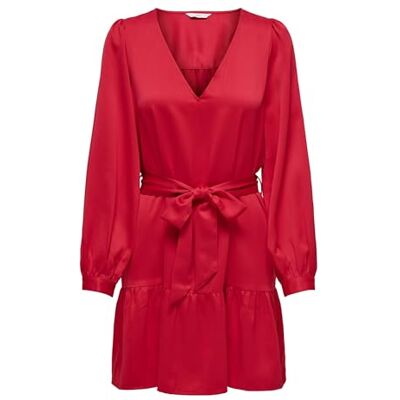 ONLY Damen Onlnew Alena Life L/S Short Dress WVN, Lychee, XL ONLY Damen Onlnew Alena Life L/S Short Dress WVN, Lychee, XL