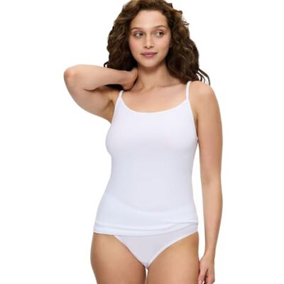 Triumph Sense of Cotton Spaghetti Top White Triumph Sense of Cotton Spaghetti Top White