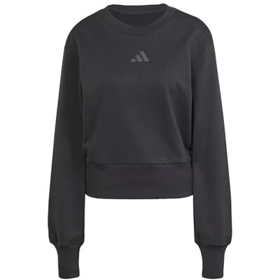 Adidas Women's All SZN French Terry Regular Sweatshirt, Black, S Adidas Women's All SZN French Terry Regular Sweatshirt, Black, S