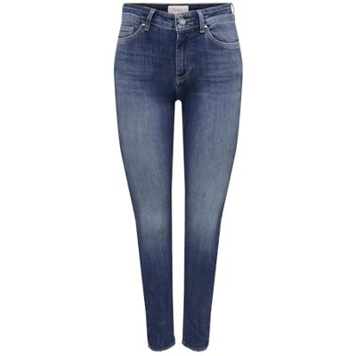 ONLY Damen Onlblush Mid Sk ANK Raw DNM Rea194 Noos, Medium Blue Denim, M / 32L ONLY Damen Onlblush Mid Sk ANK Raw DNM Rea194 Noos, Medium Blue Denim, M / 32L