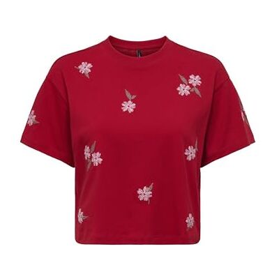 ONLY Onlgia Life S/S Boxy Emb. Top Box JRS ONLY Onlgia Life S/S Boxy Emb. Top Box JRS