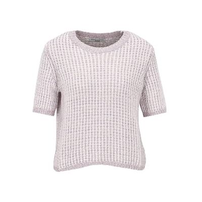 Marc O' Polo Denim Damen Pullover Kurzarm Loose Fit, Lila (Light Purple Multi 01), XL Marc O' Polo Denim Damen Pullover Kurzarm Loose Fit, Lila (Light Purple Multi 01), XL