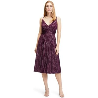 Vera Mont Damen Abendkleid im Glitzer-Look 42, Shiny Aubergine Vera Mont Damen Abendkleid im Glitzer-Look 42, Shiny Aubergine