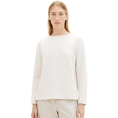 TOM TAILOR Damen Sweatshirt mit Rippstruktur TOM TAILOR Damen Sweatshirt mit Rippstruktur