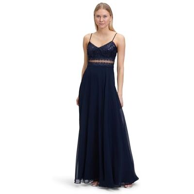 Vera Mont Damen Abendkleid mit Spitze Night Sky,42 Vera Mont Damen Abendkleid mit Spitze Night Sky,42