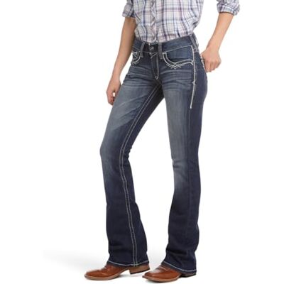 ARIAT Women's R.E.A.L. Mid Rise Bootcut Jean, Rainstorm, 25 Short ARIAT Women's R.E.A.L. Mid Rise Bootcut Jean, Rainstorm, 25 Short