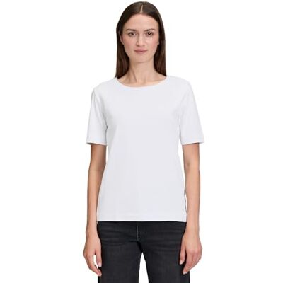 Betty & Co Damen Basic Shirt mit Rundhalsausschnitt Weiß,XXL Betty & Co Damen Basic Shirt mit Rundhalsausschnitt Weiß,XXL