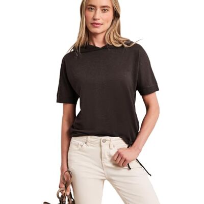 Street One Kurzarm Shirt mit Kapuze und Tunnelzug Espresso Brown 38 Street One Kurzarm Shirt mit Kapuze und Tunnelzug Espresso Brown 38