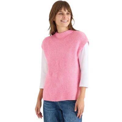 Cecil Pullunder mit Strickdetail Dark Blossom Melange M Cecil Pullunder mit Strickdetail Dark Blossom Melange M
