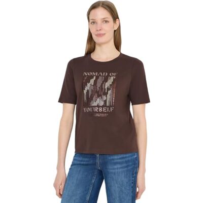 Cecil T-Shirt mit Frontprint Macchiato Brown L Cecil T-Shirt mit Frontprint Macchiato Brown L