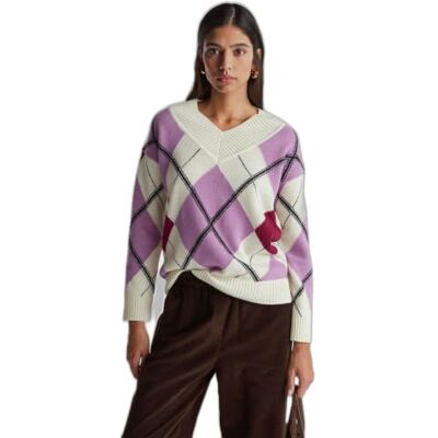 United Damen Maglia Scollo V M/L 1444e204e Pullover, beige, M United Damen Maglia Scollo V M/L 1444e204e Pullover, beige, M