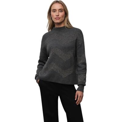 Street One Glitzer Jacquard Pullover Gravel Grey Mel. 34 Street One Glitzer Jacquard Pullover Gravel Grey Mel. 34