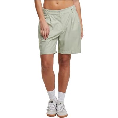 Urban Classics Damen Bermudashorts Ladies Pleated Bermuda Shorts, Kurze Hose mit Falten für Damen, Größen 26-36 Urban Classics Damen Bermudashorts Ladies Pleated Bermuda Shorts, Kurze Hose mit Falten für Damen, Größen 26-36