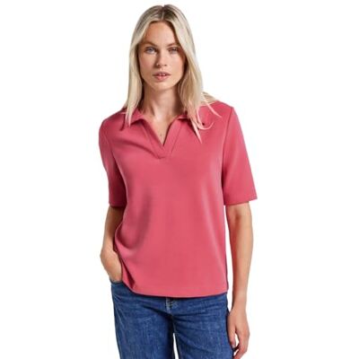 Street One Silk-Look Poloshirt Almond Coral 38 Street One Silk-Look Poloshirt Almond Coral 38