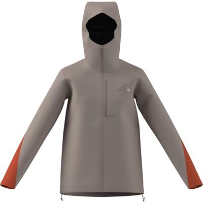 Adidas Women's Terrex Multi 2.5 Layer CLIMAPROOF Rain Jacket, wonder taupe/semi impact orange, S Adidas Women's Terrex Multi 2.5 Layer CLIMAPROOF Rain Jacket, wonder taupe/semi impact orange, S
