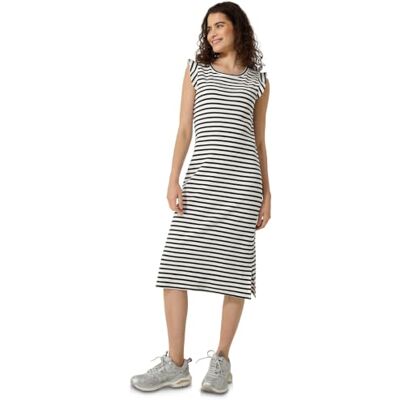 Street One Studio Midi-Kleid mit Rundhals und Streifen Off White 44 Street One Studio Midi-Kleid mit Rundhals und Streifen Off White 44